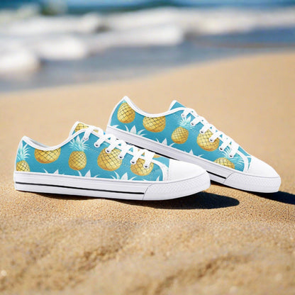 Cherry Blossom Green Emerald Unique Bold Art - Freaky Shoes | Custom Art Sneakers