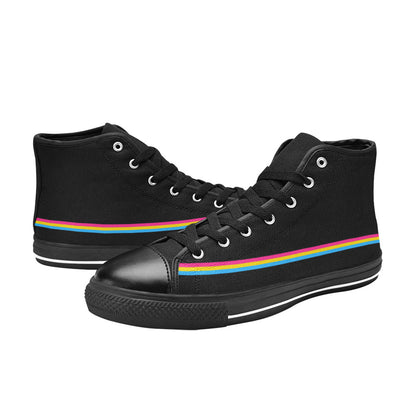 WOMEN'S Cc Pride Lgbt Pansexual High Top Canvas Aesthetic Custom Sneakers
