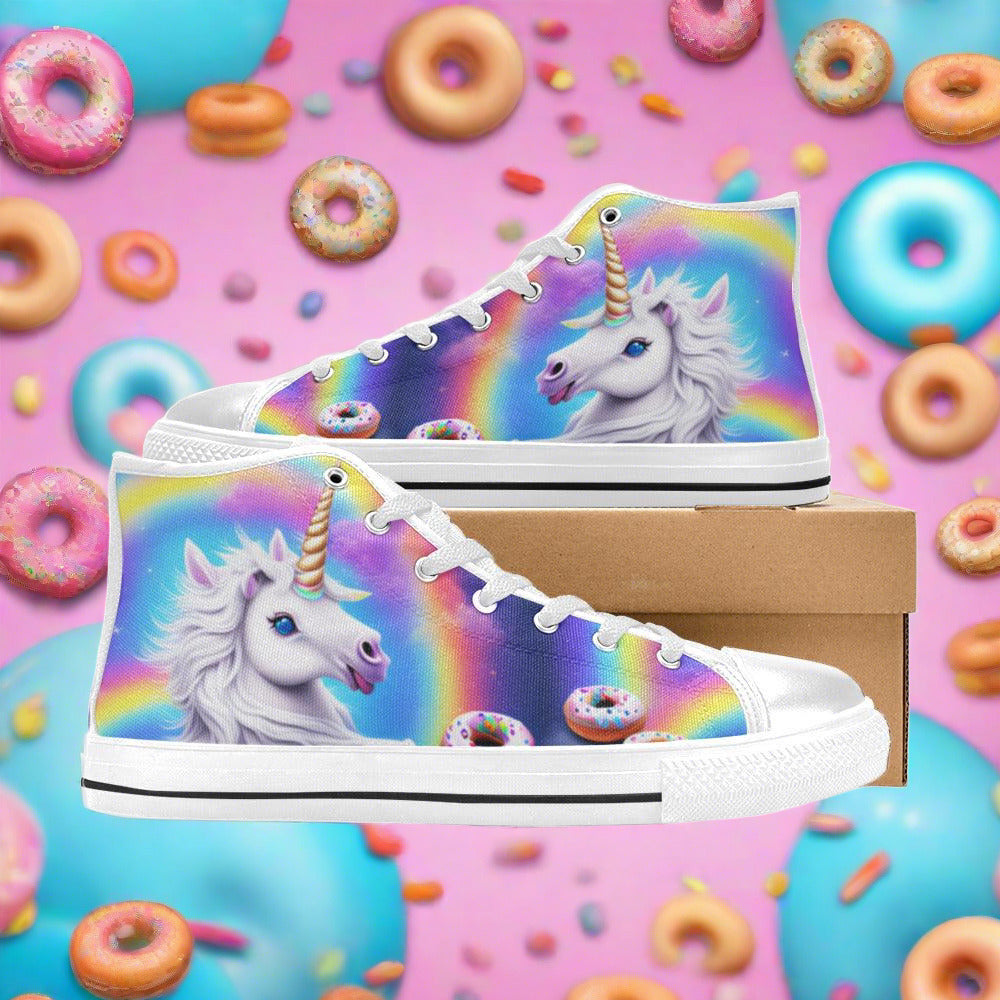 Butterfly Rainbow Amber Gold Custom MEN Bold Art - Freaky Shoes | Custom Art Sneakers