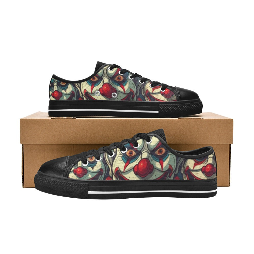 MEN'S Evil Circus Heads Faces Canvas Grunge Sneakers