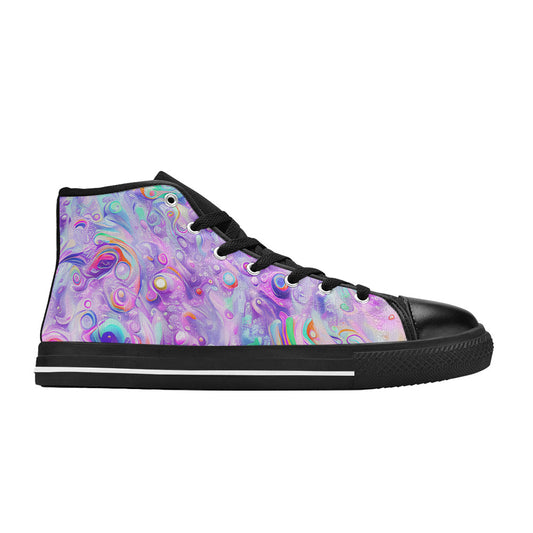 WOMEN'S Cc Acid Bath 10 High Top Canvas Cottagecore Custom Sneakers