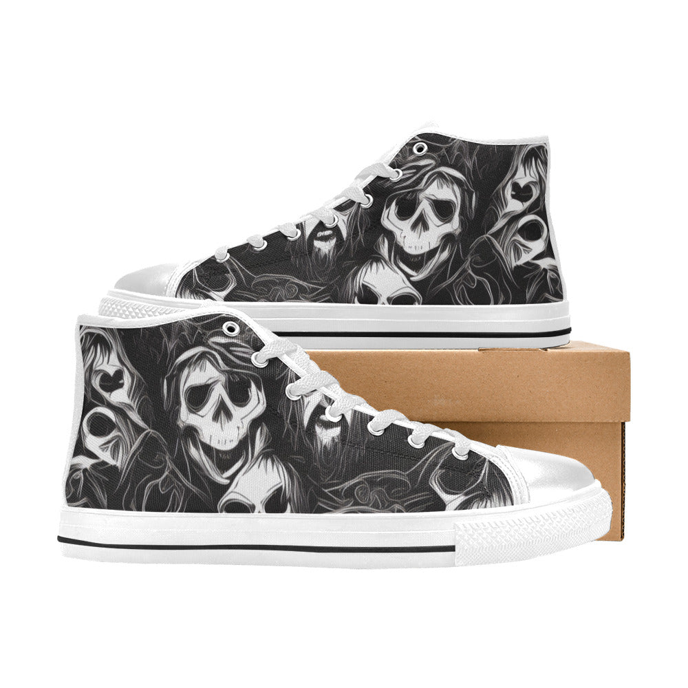 WOMEN'S Cc Skulls Ghosts High Top Canvas Dreamcore Sneakers
