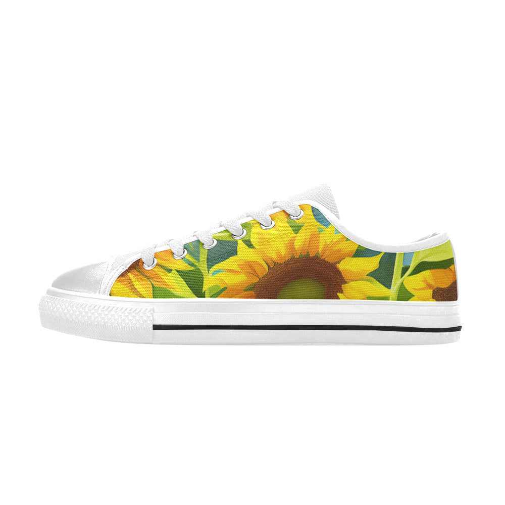 MEN'S Sunflowers Art 3 Canvas Grunge Shoes