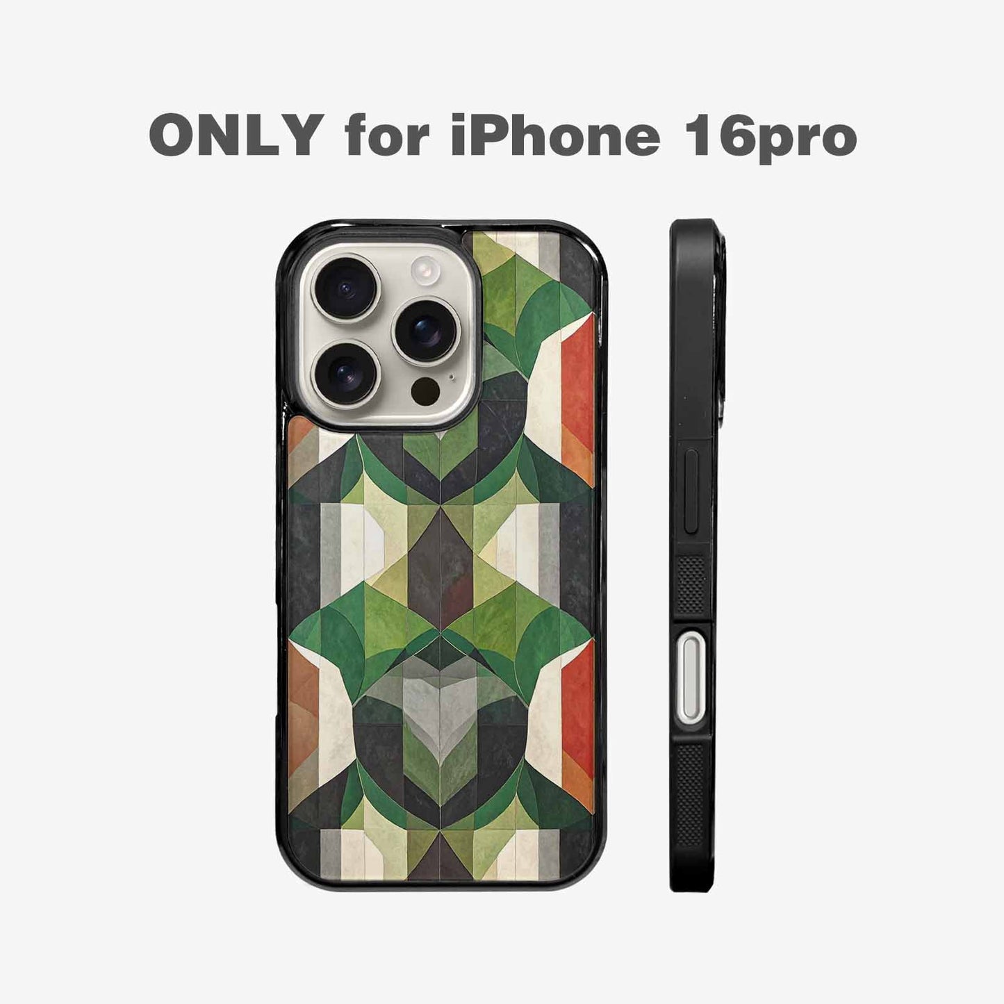 iPhone 16 Pro Case — Aromantic Flag Color Theme Small Rainbow, Custom Phone Case