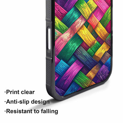 iPhone 17 Pro Max Case — Polysexual Flag Color Theme Original Art, Unique Phone Case Design