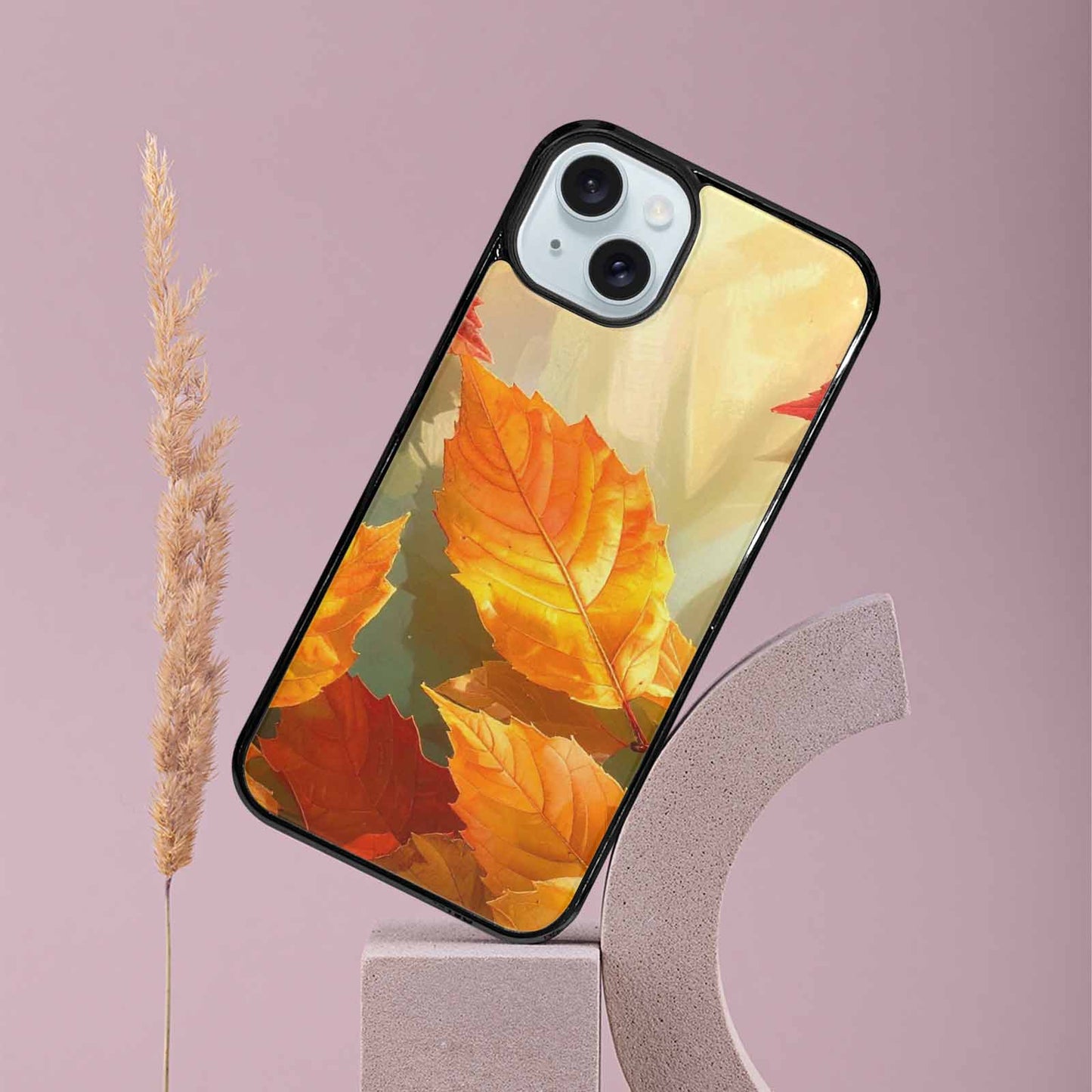iPhone 15 Plus Case — Autumn Leaves, Custom Art Phone Cover