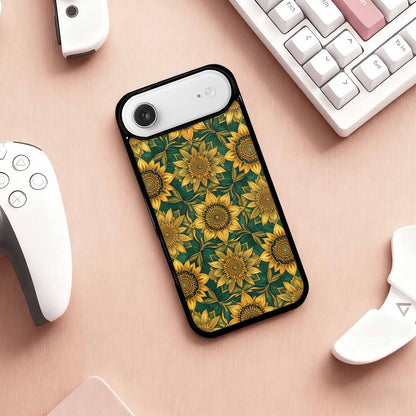 iPhone 17 Air Case — Sunflower Motifs Arranged In A Floral, Custom Printed Phone Case