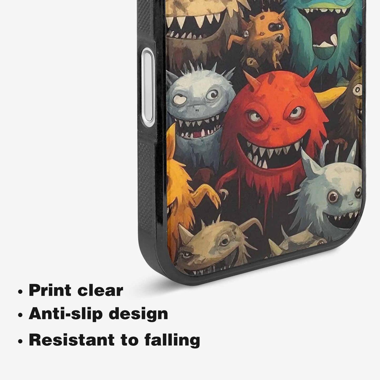 iPhone 16 Plus Case — Monsters Camomonsters Pattern Qch, Custom Printed Phone Case