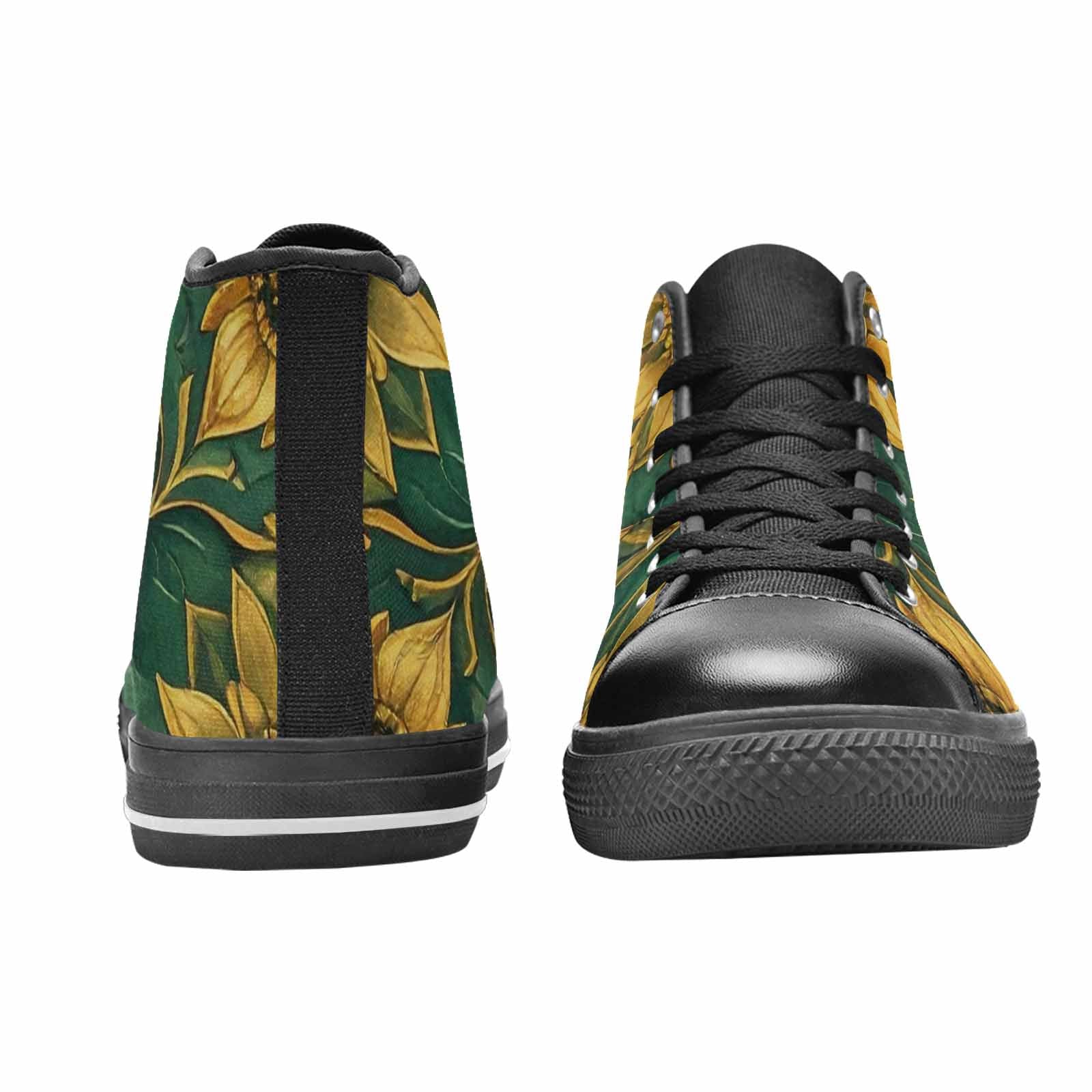 WOMEN'S Sunflower Mandala Kaleidoscope High Top Canvas Dreamcore Custom Sneakers