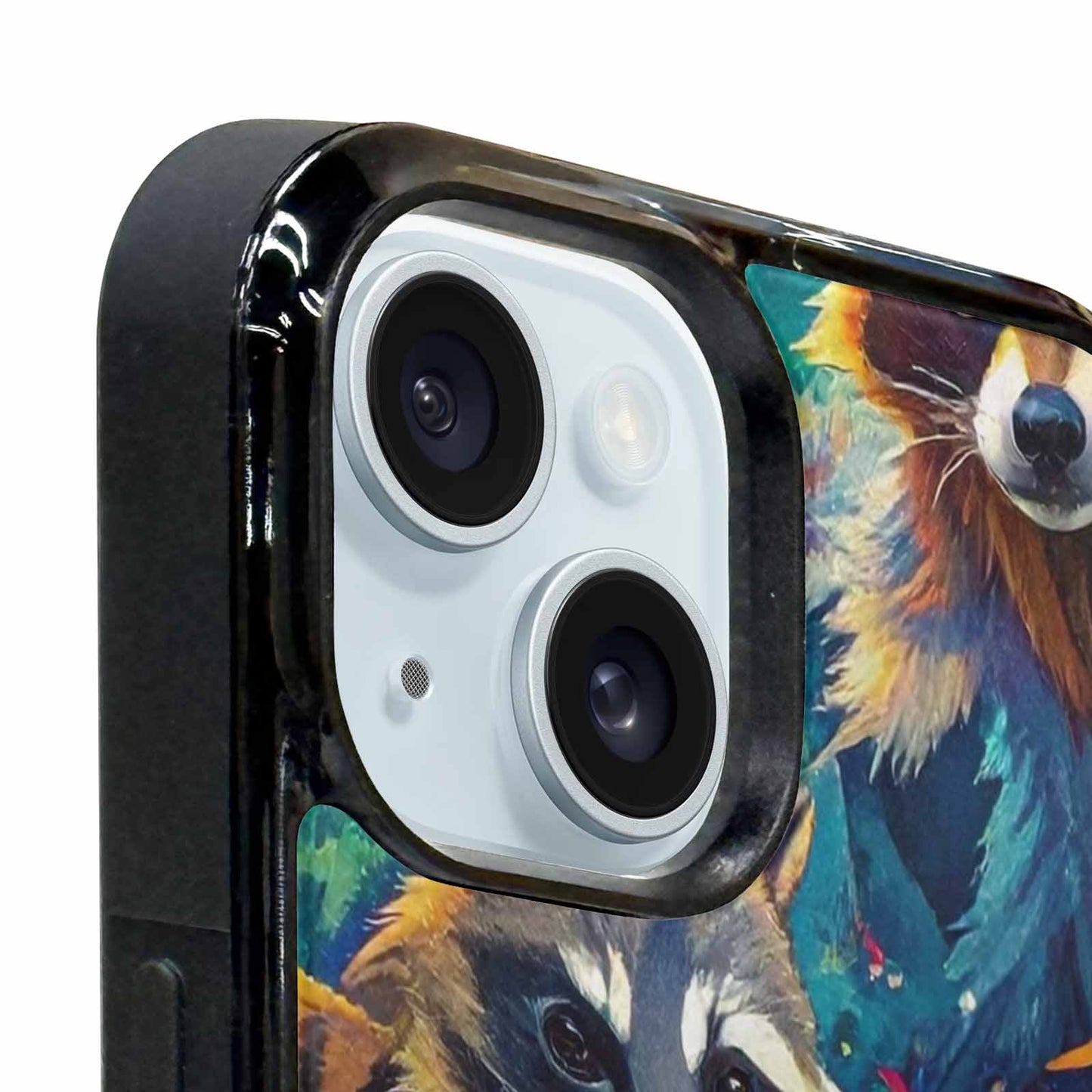 iPhone 15 Plus Case — Raccoon Bandit Raccoon Bandit Pattern Hundreds, Personalized Phone Case