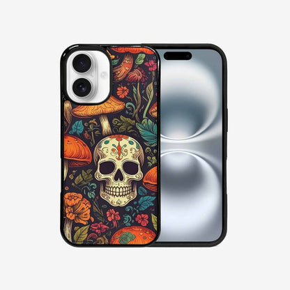 iPhone 16 Case — Mushrooms And Skulls, Custom Made Phone Cover
