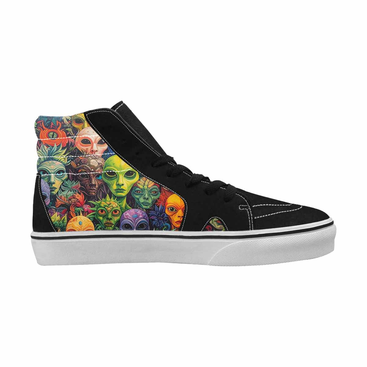 MEN'S Aliens High Top Canvas Surreal Shoes