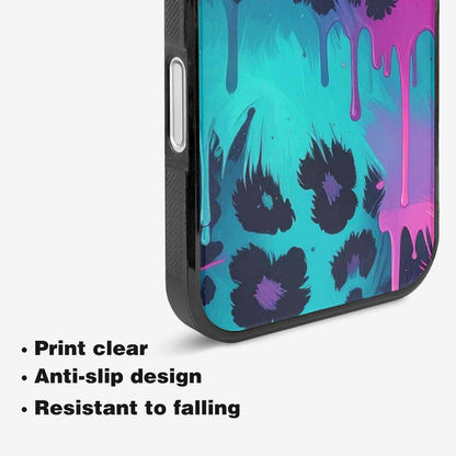 iPhone 16 Plus Case — Leopard Melting Neon, Custom Art Phone Cover