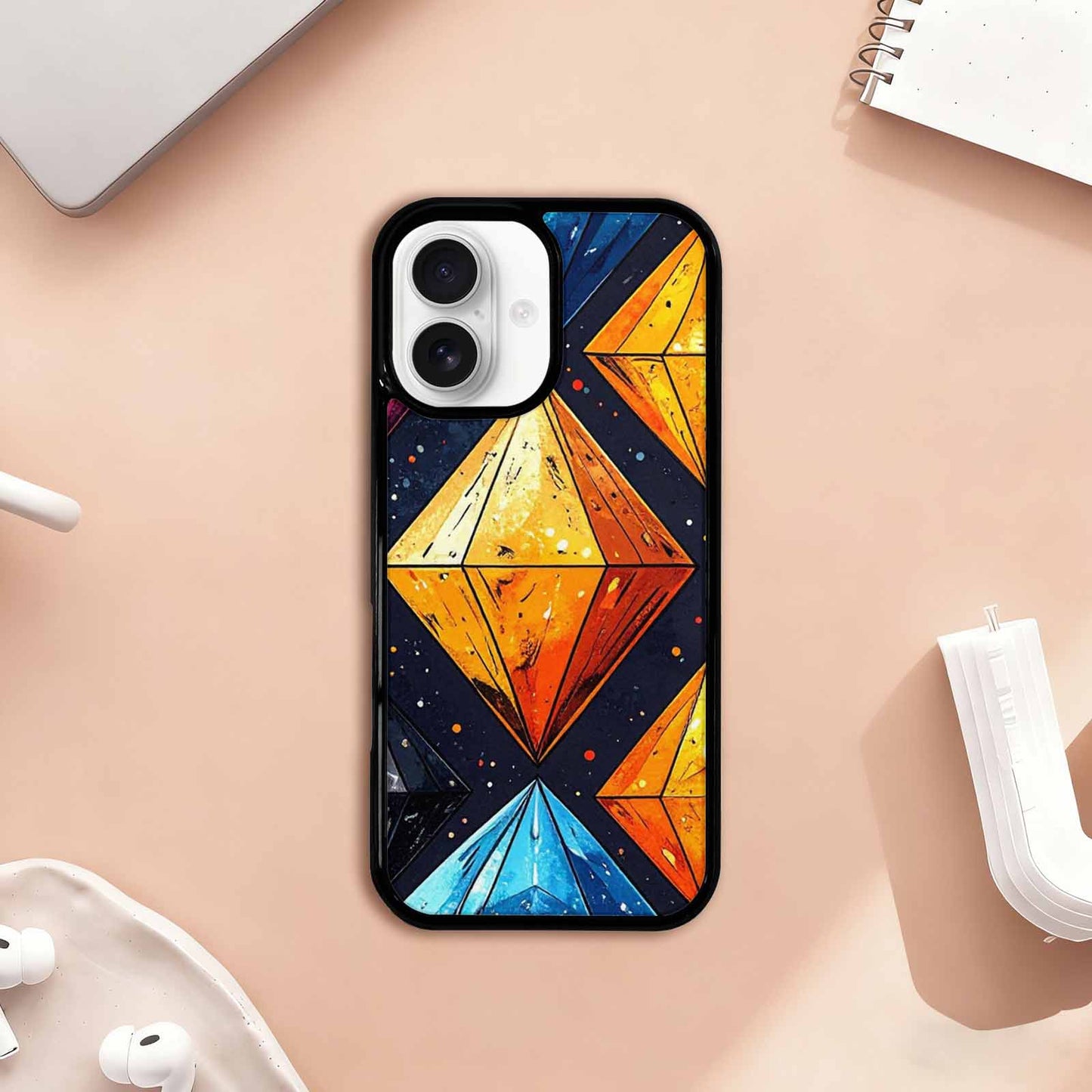 iPhone 17 Case — Vintage Summer Diamond Retro Vintage, Customized Protective Case