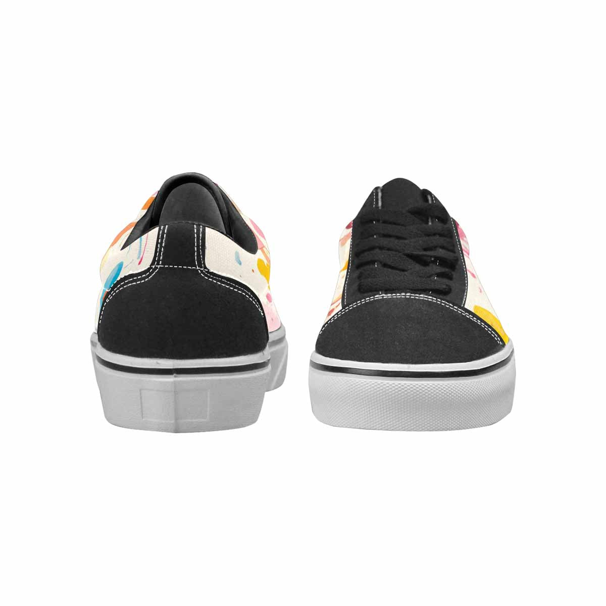 WOMEN'S Ice Cream Motif Ice Lace-Up Canvas Vivid Sneakers