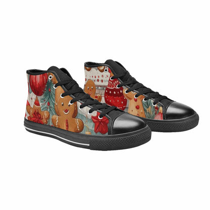 WOMEN'S Christmas Holly Snowflake High Top Canvas Y2K Sneakers