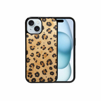 iPhone 15 Case — Cheetah Print Sandy Tan Base With, Original Design Phone Case