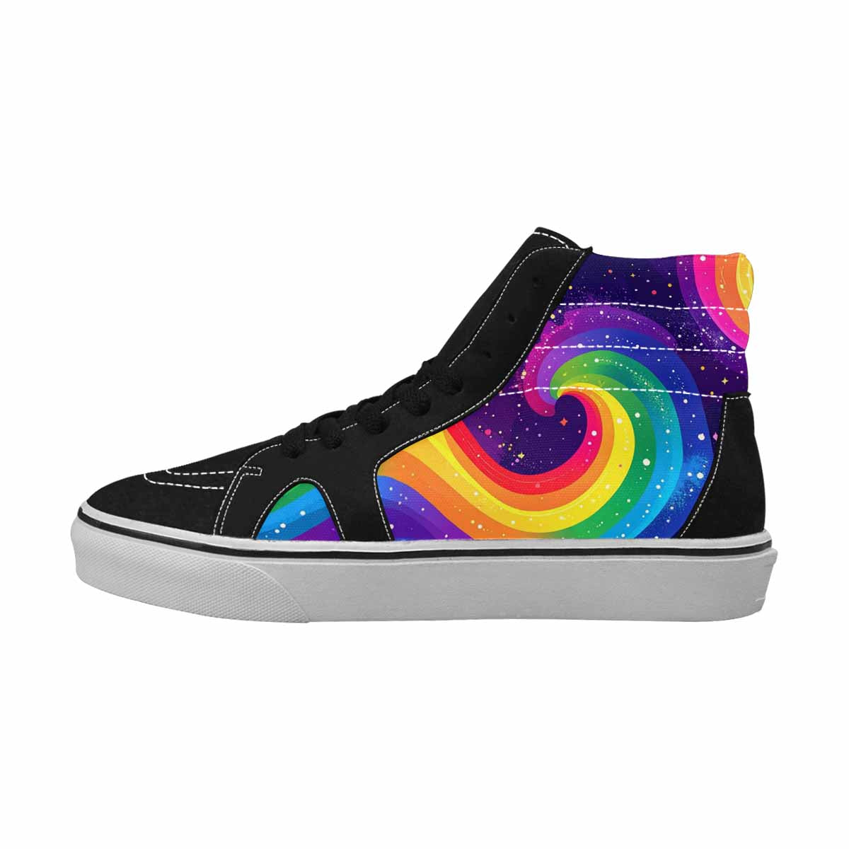 WOMEN'S Rainbow Pride Galaxy High Top Canvas Dreamcore Custom Sneakers