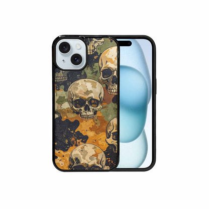 iPhone 15 Case — Military Camo Skull Custom, Custom Made Phone Cover