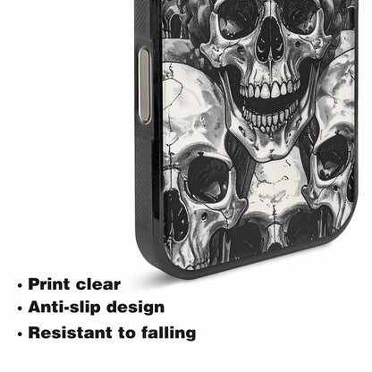 iPhone 16 Pro Max Case — Tessellated Human Skulls Custom, Custom Made Phone Cover