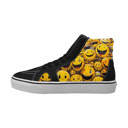 MEN'S Melting Moon Smiley  High Top Canvas Dreamcore Shoes