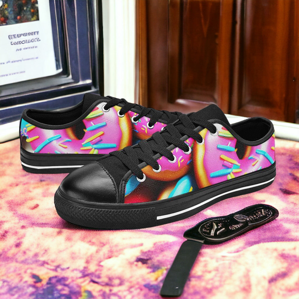 Koi Purple Teal Vivid MEN Bold Art - Freaky Shoes | Custom Art Sneakers