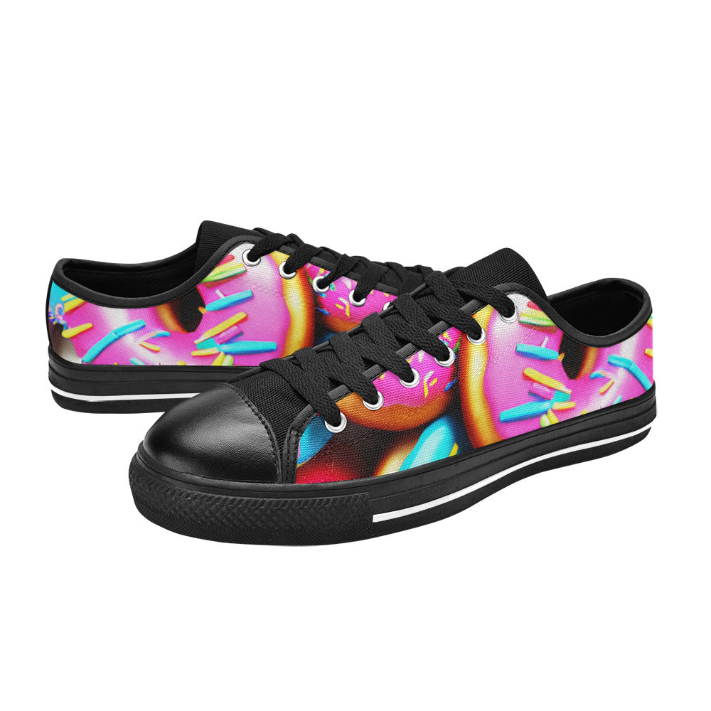MEN'S Cc Donut Art Canvas Cottagecore Custom Sneakers