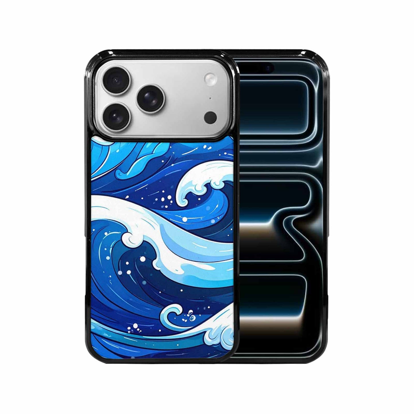iPhone 17 Pro Max Case — Glossy Winter Wave Cartoon Cute, Custom Art Phone Cover