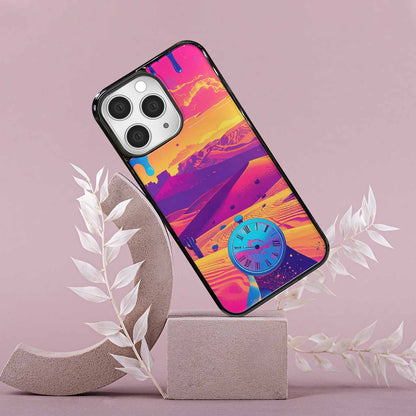 iPhone 15 Pro Max Case — I Surrealist Dreamscape Pattern Melting Clocks, Custom Print Case Cover