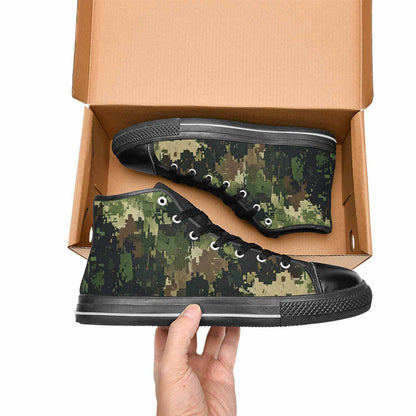 MEN'S Military Camouflage Blotch High Top Canvas Grunge Custom Sneakers