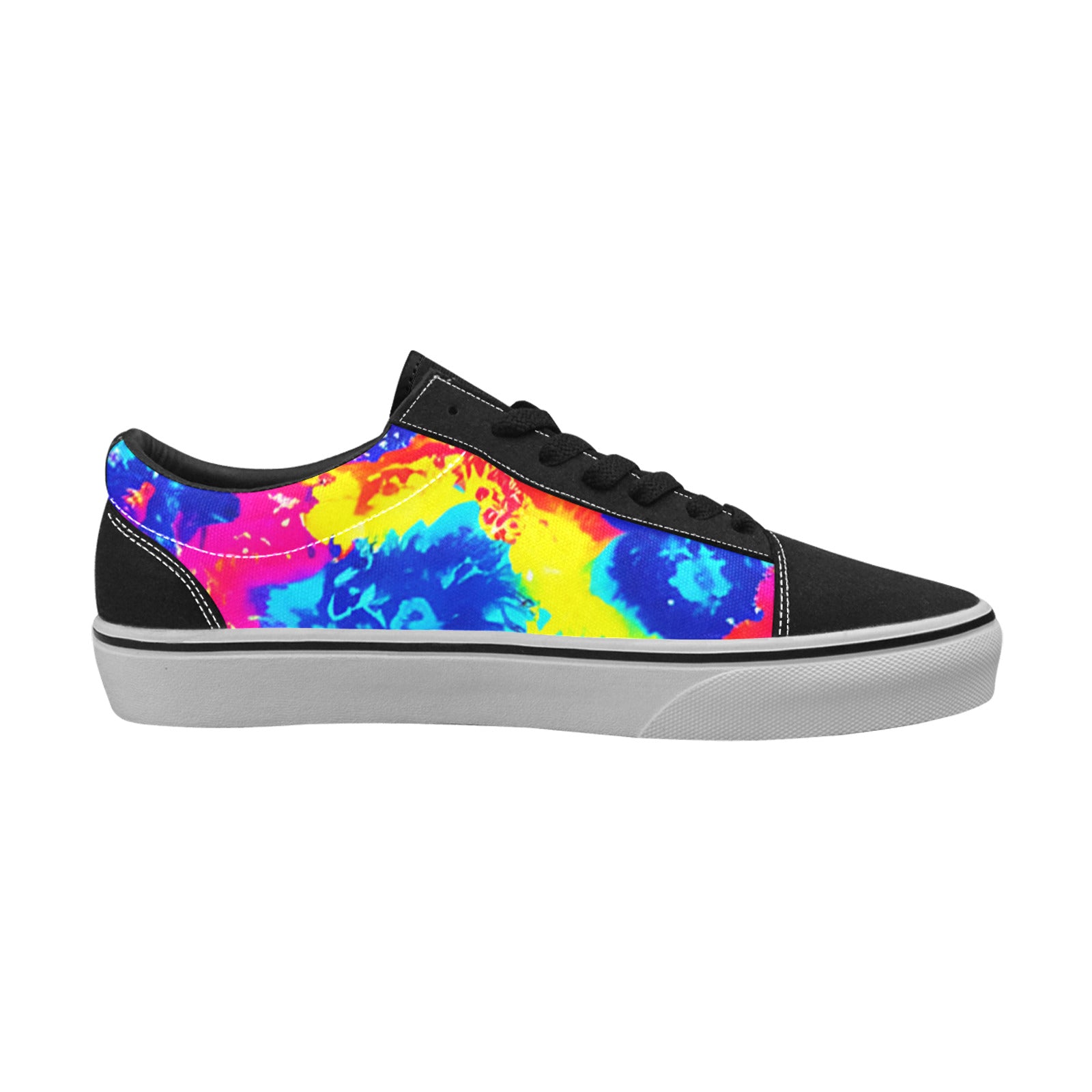 MEN'S Tie Dye Splash Retro Low Top Skateboarding Dark Academia Custom Shoes