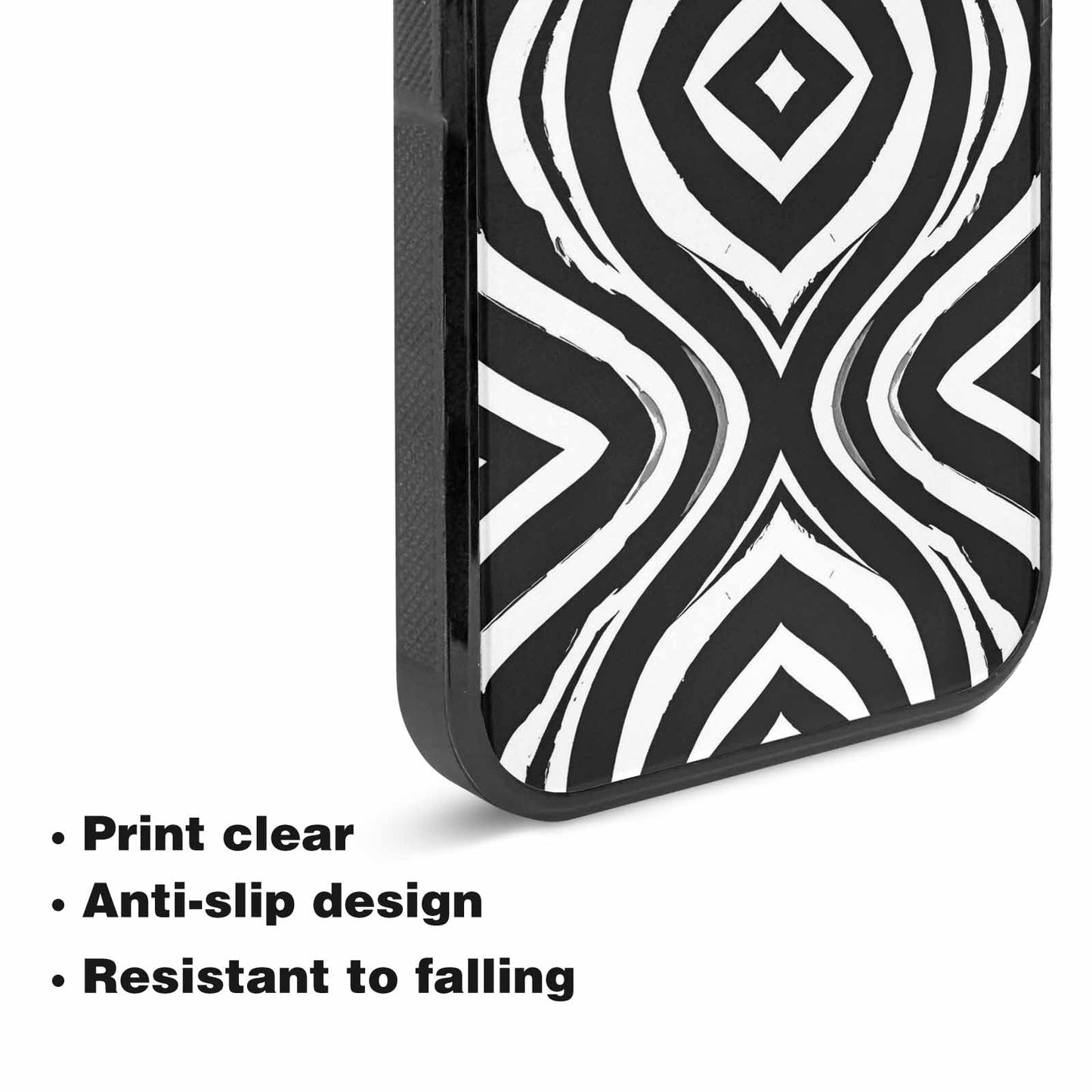 iPhone 15 Case — Classic Zebra Print Custom, Custom Printed Phone Case