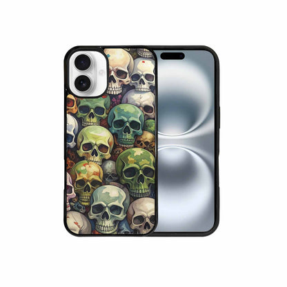 iPhone 16 Plus Case — Skulls Pattern Hundreds Of Sma, Personalized Phone Case