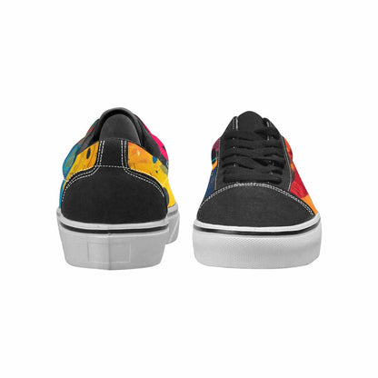 WOMEN'S Smiley Faces  Camo Lace-Up Canvas Neon Fantasy Shoes