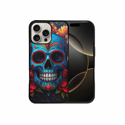 iPhone 16 Pro Max Case — Graffiti Skull Art Seamless Pattern Vibrant, Custom Printed Phone Case
