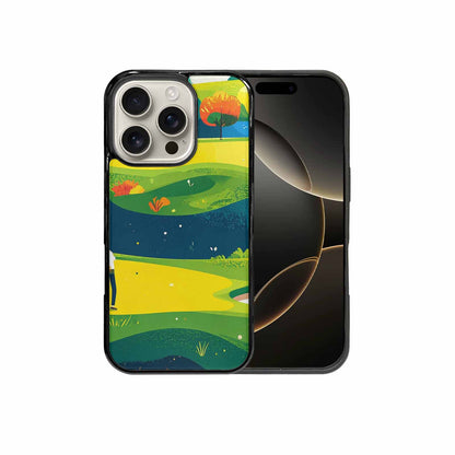 iPhone 16 Pro Case — Golf Cartoon Art Pattern, Custom Printed Phone Case
