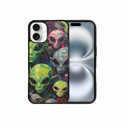 iPhone 16 Plus Case — Aliens Camo Aliens Pattern Hundreds Of, Original Design Phone Case