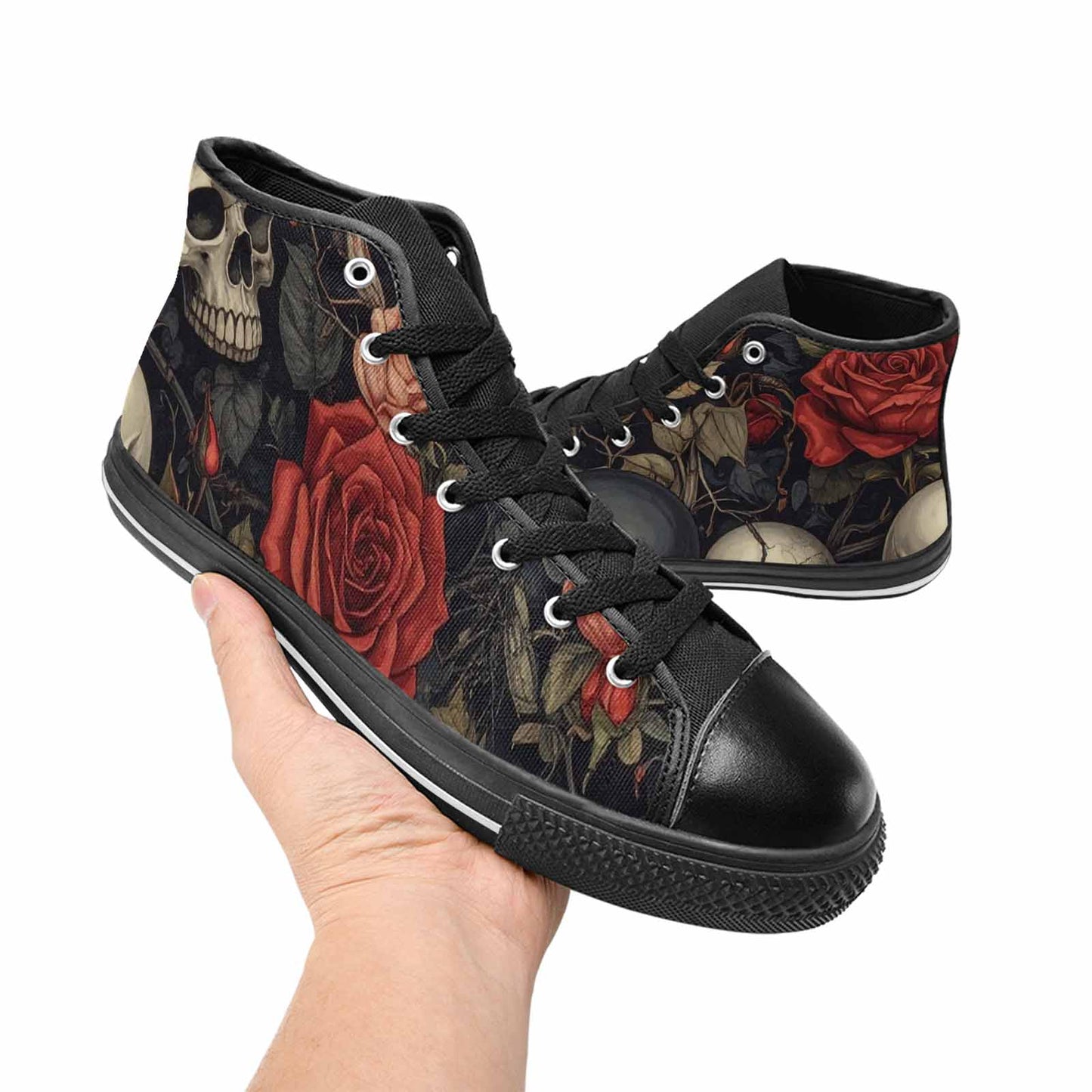 MEN'S Skulls - Roses High Top Canvas Dreamcore Custom Sneakers
