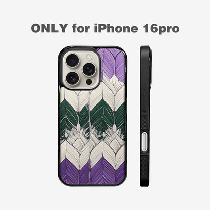 iPhone 16 Pro Case — Genderqueer Flag Color Theme Small Rainbow, Custom Phone Case