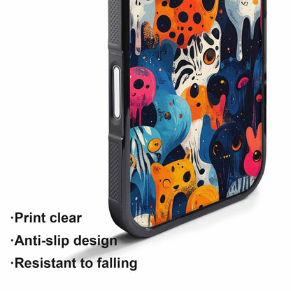 iPhone 17 Pro Case — Melting Aliens Pattern Hundreds Of Alien, Custom Printed Phone Case
