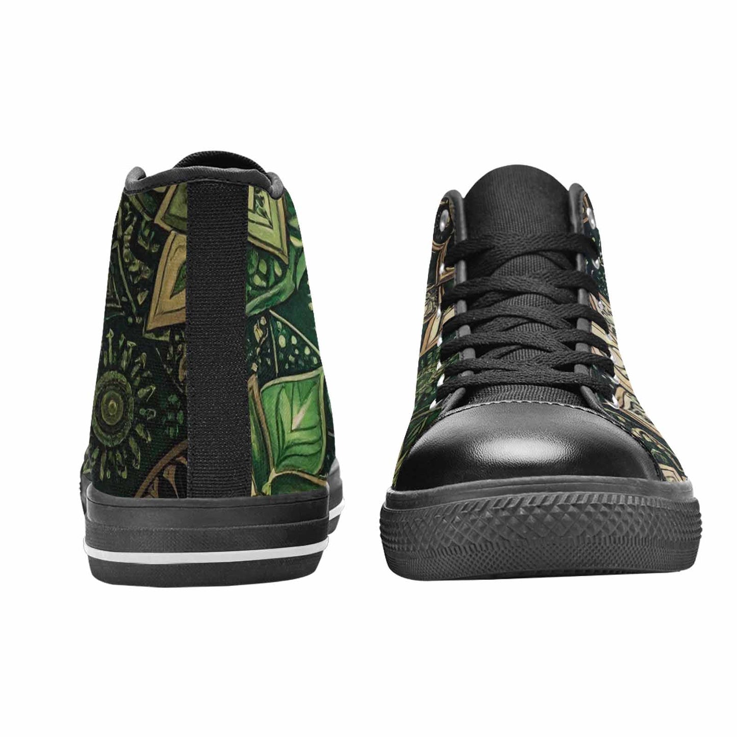 MEN'S Mandala High Top Canvas Wallpaper Art Sneakers