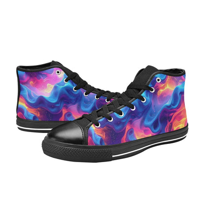 KIDS' Ethereal Camo Design 2 High Top Canvas Dark Academia Custom Shoes