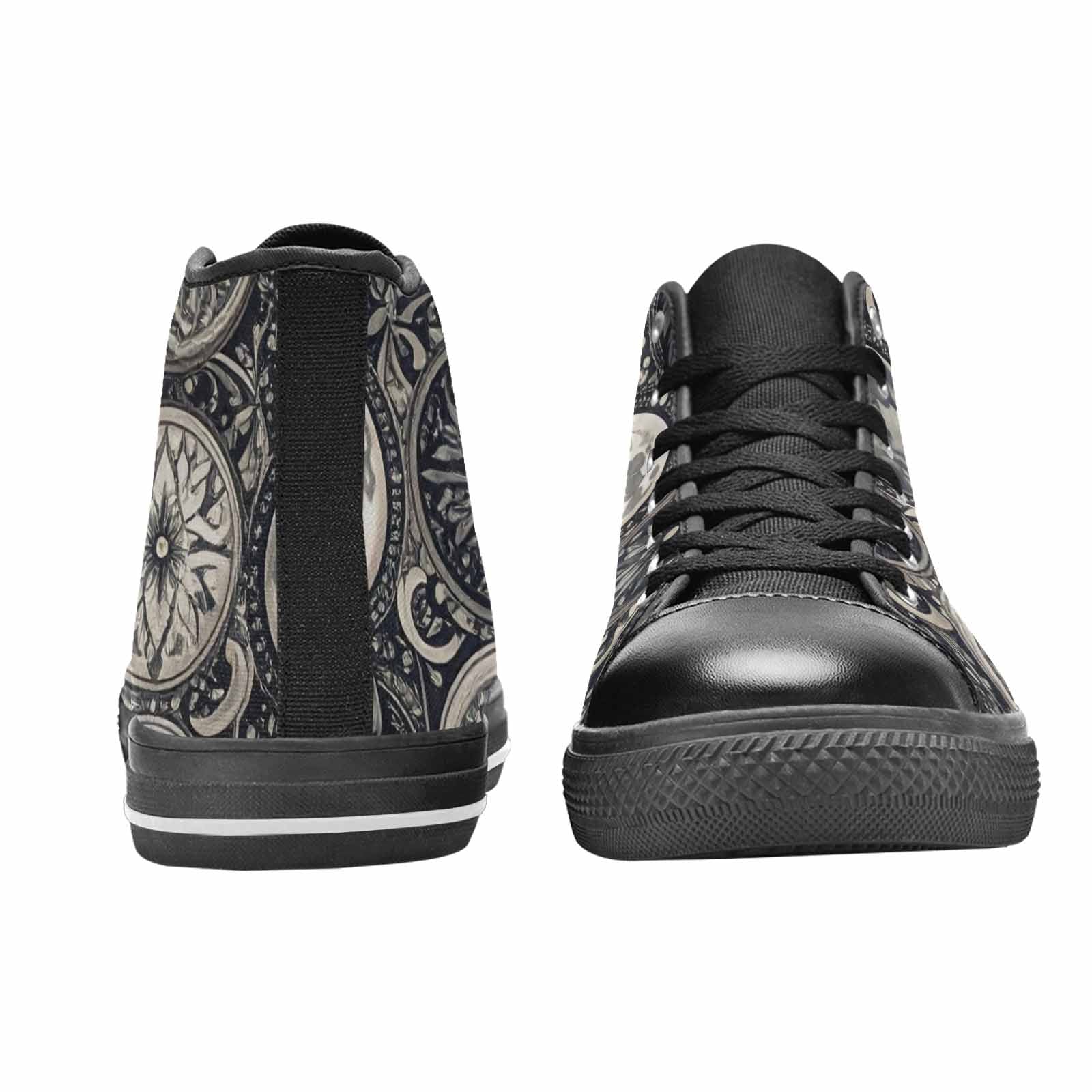 WOMEN'S Wolves Everywhere Collage High Top Canvas Wallpaper Art Custom Sneakers
