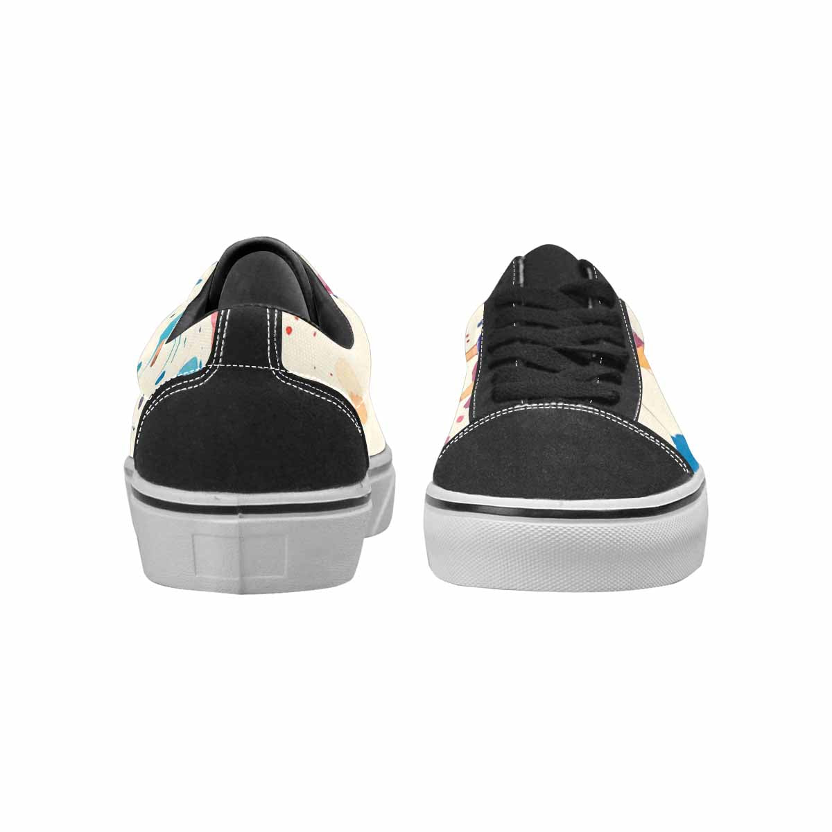 WOMEN'S Ice Cream Motif Ice Lace-Up Canvas Kaleidoscope Custom Sneakers