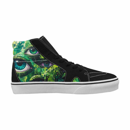 WOMEN'S Reptile Eye Cartoon High Top Canvas Dark Academia Custom Shoes