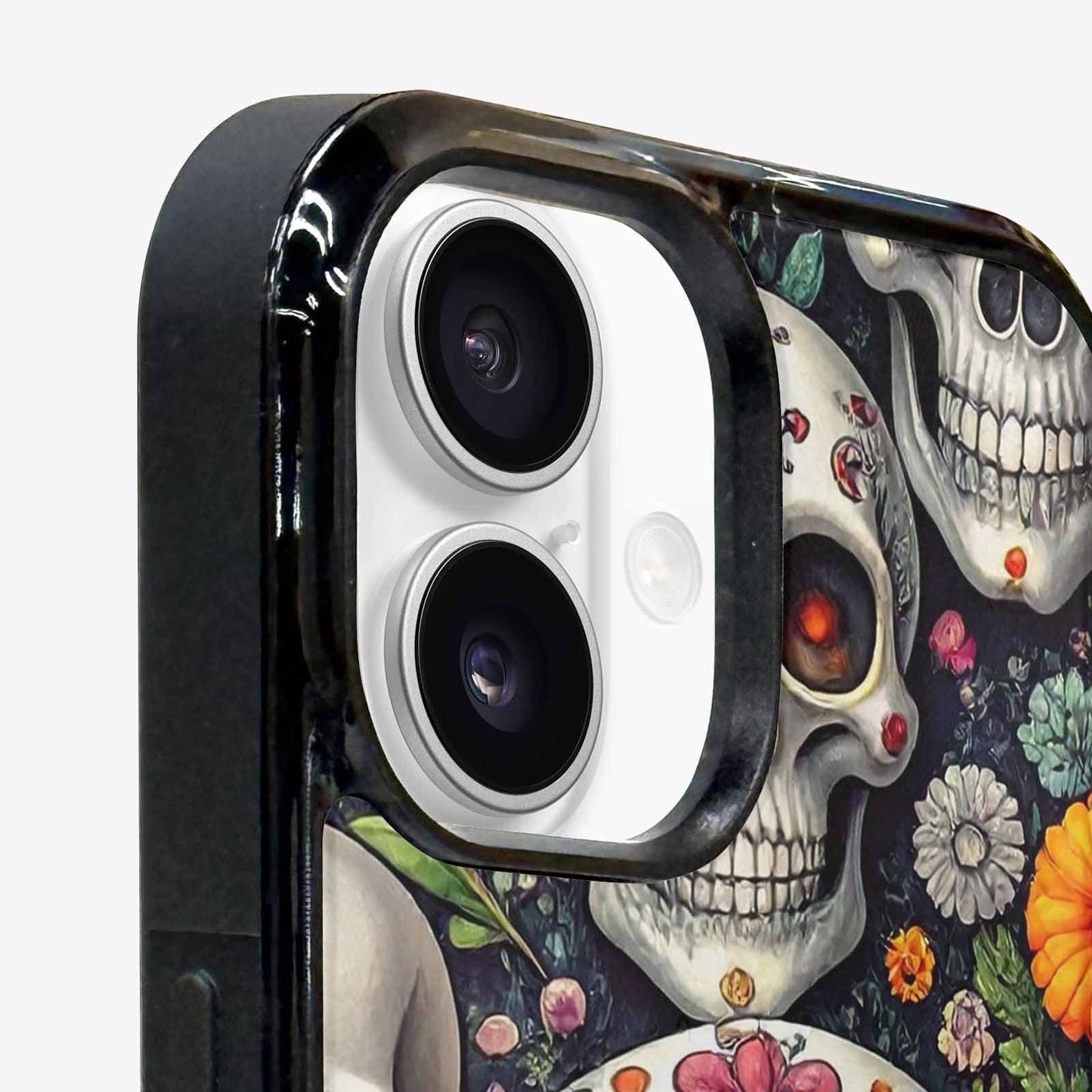iPhone 16 Plus Case — Greyscale Black And White Dark Black, Customized Protective Case