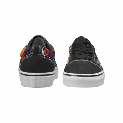 MEN'S Skull Canvas Lace-Up Wallpaper Art Custom Shoes
