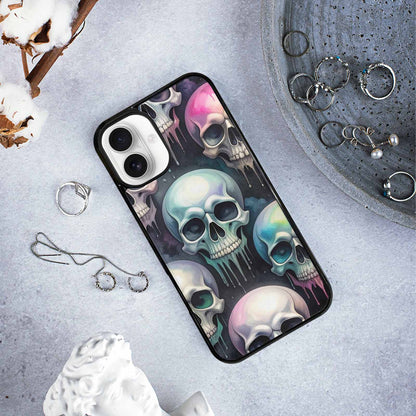 iPhone 16 Plus Case — Dark Black And White Color Tone, Personalized Phone Case