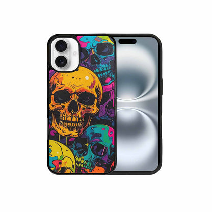 iPhone 16 Plus Case — 1000s Of Skulls Digital Camo Drip, Custom Printed Phone Case