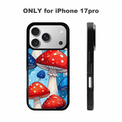 iPhone 17 Pro Case — Vivid Winter Mushroom Seamless Cartoon Cute, Custom Print Case Cover